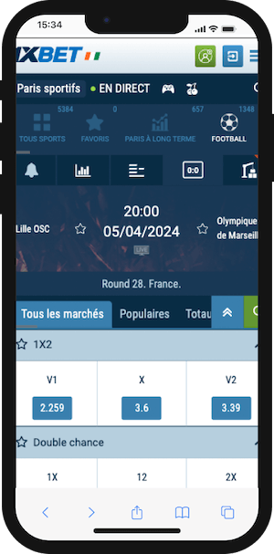 losc om cotes 1xbet