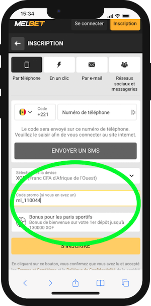 melbet senegal inscription code promo 