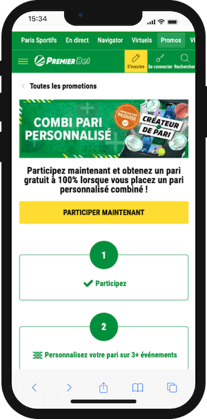 promo premier bet creer ton pari combi pour recevoir des mises