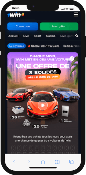 voitures a gagner sur 1win juin 2024