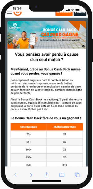 paridirect promo cashback pari perdant