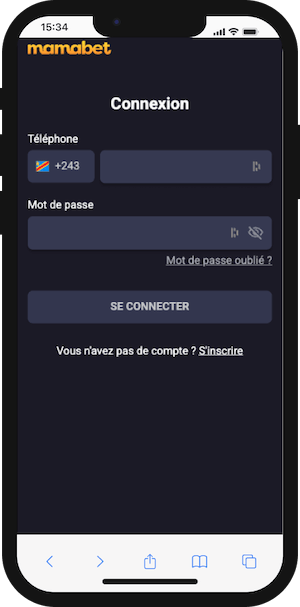 se connecter sur mamabet