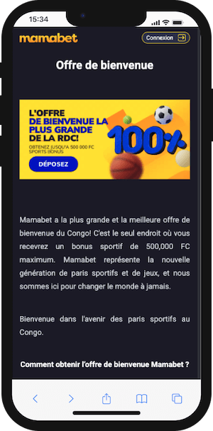 bonus mamabet de bienvenue